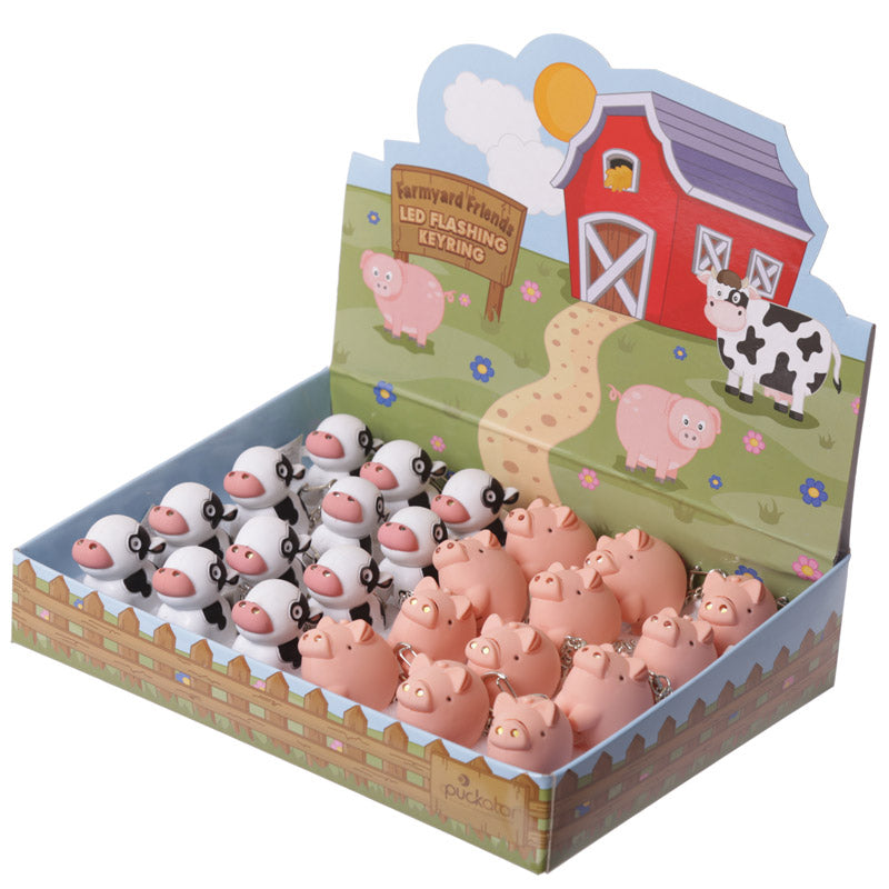 Cute LED Farmyard Key Ring