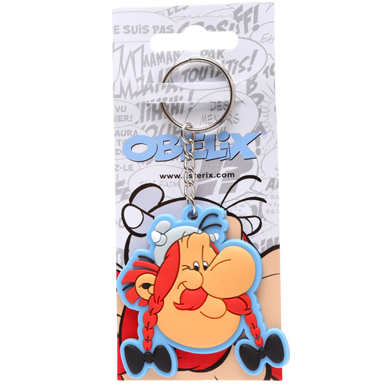 Novelty Asterix PVC Keyring - Obelix