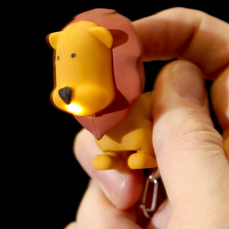 Novelty LED Zoo Designs Key Rings with Sound