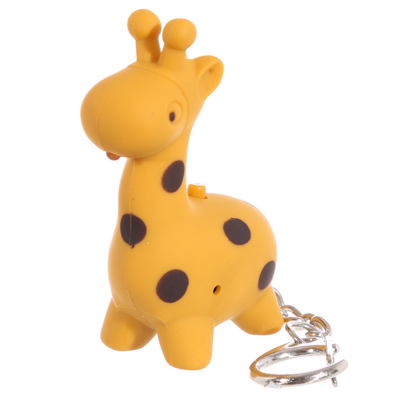 Novelty LED Zoo Designs Key Rings with Sound