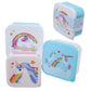 Lunch Boxes Set of 3 (S/M/L) - Enchanted Rainbow Unicorn