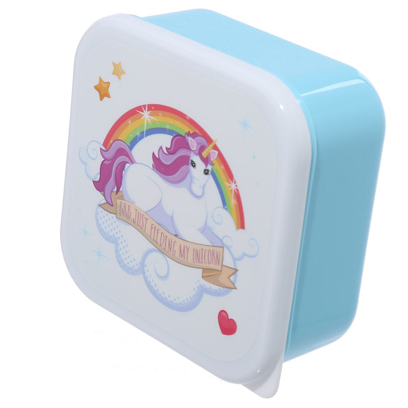 Lunch Boxes Set of 3 (S/M/L) - Enchanted Rainbow Unicorn