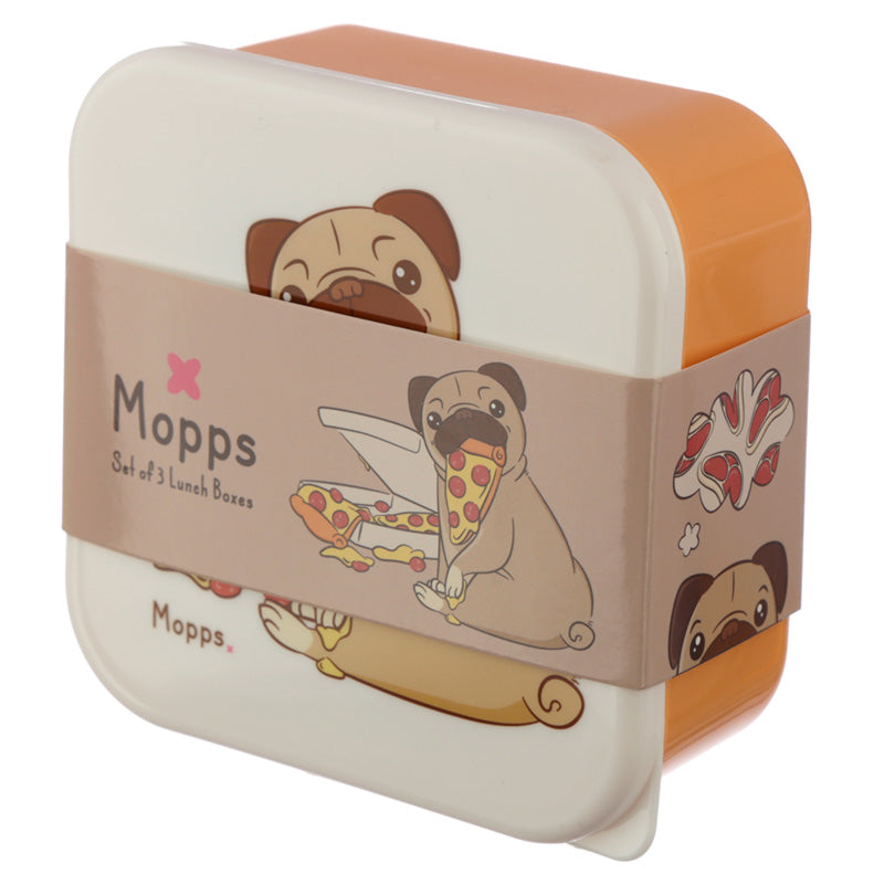 Lunch Boxes Set of 3 (S/M/L) - Mopps Pug