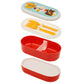 Bento Lunch Box with Fork  and  Spoon - Maneki Neko Lucky Cat