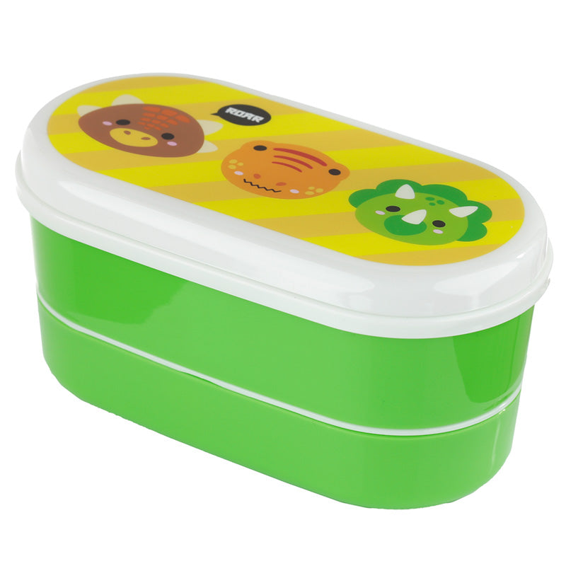 Bento Lunch Box with Fork  and  Spoon - Adoramals Dinosaur