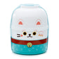 Bento Round Stacked Lunch Box  - Maneki Neko Lucky Cat