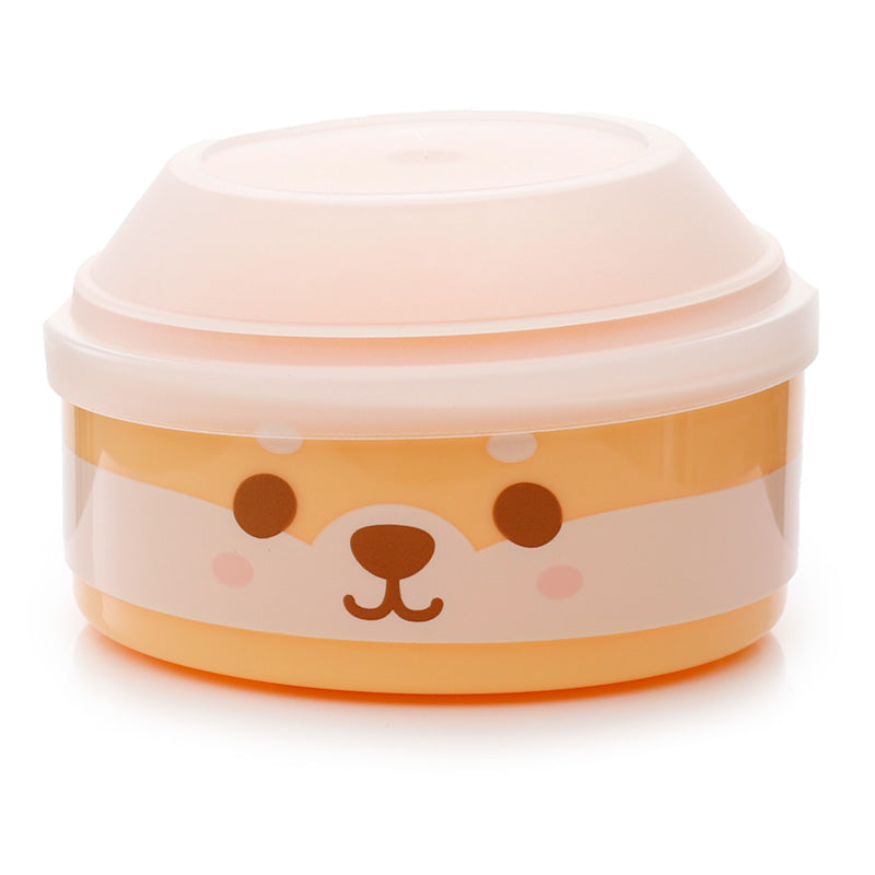 Bento Round Stacked Lunch Box  - Shiba Inu Dog