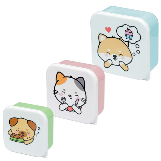 Lunch Boxes Set of 3 (S/M/L) - Adoramals Pets