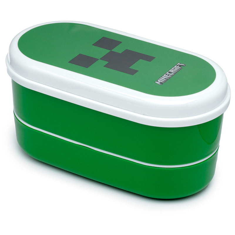 Bento Lunch Box with Fork  and  Spoon - Minecraft Creeper