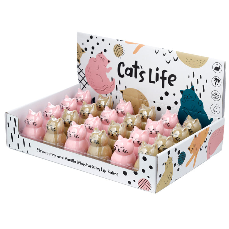 Cat's Life Lip Balm in Cat Shaped Holder