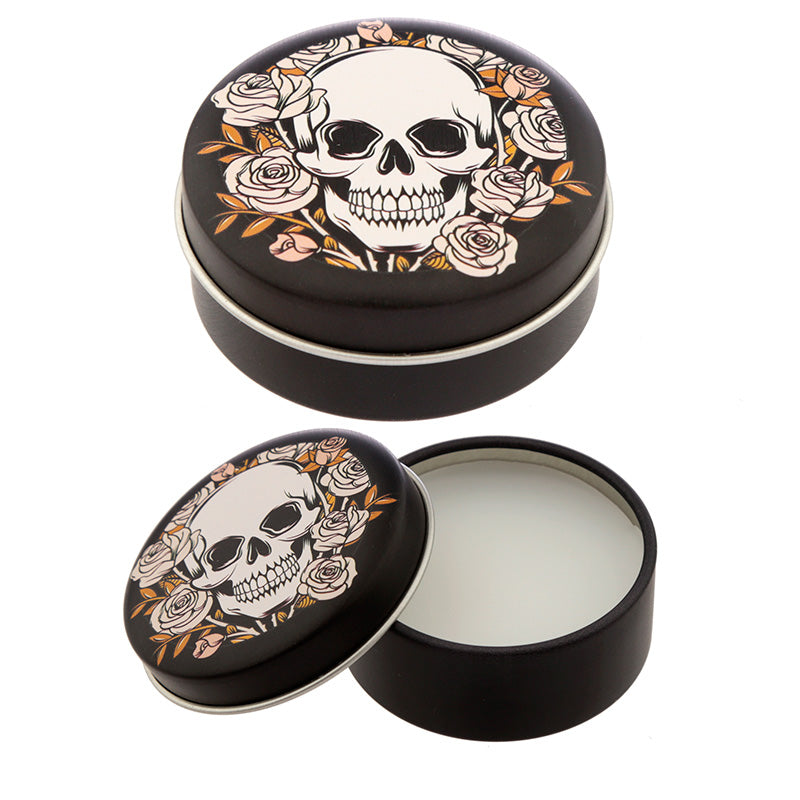 Funky Lip Balm in a Tin - Skulls and Roses Design