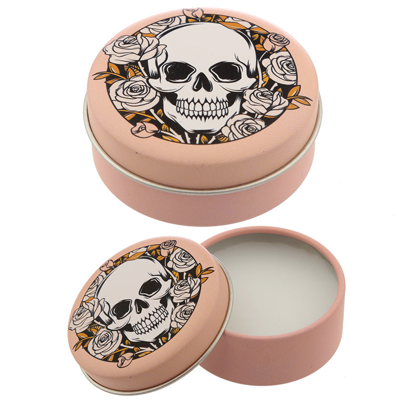 Funky Lip Balm in a Tin - Skulls and Roses Design