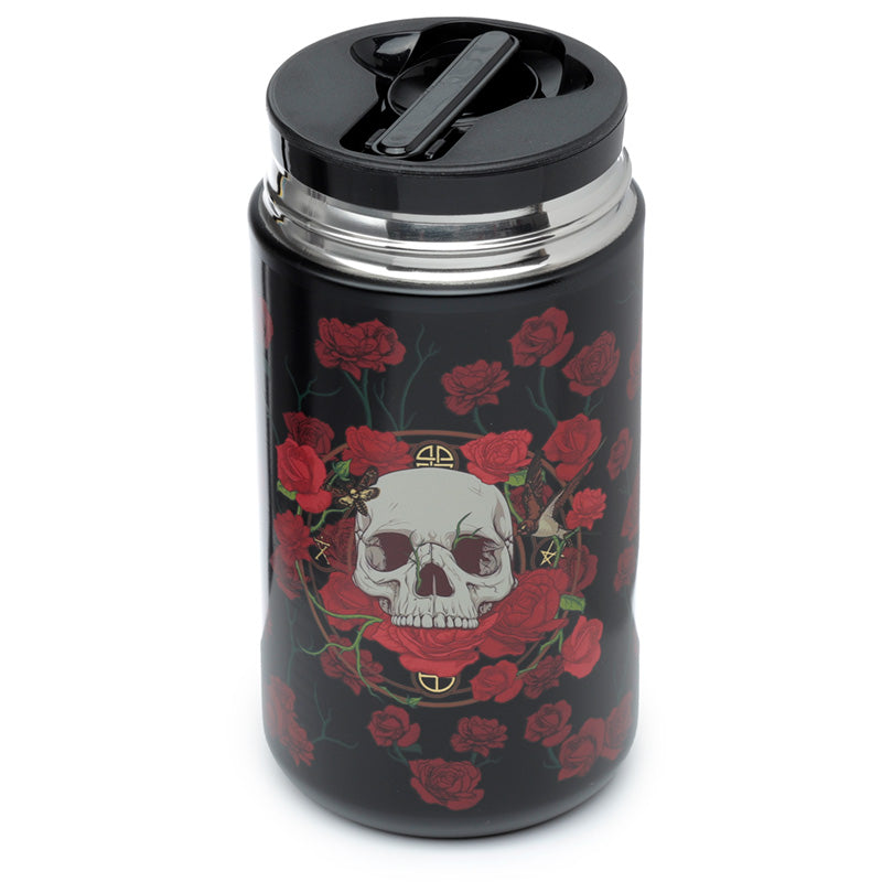 Skulls  and  Roses Stainless Steel Insulated Food Snack/Lunch Pot 500ml