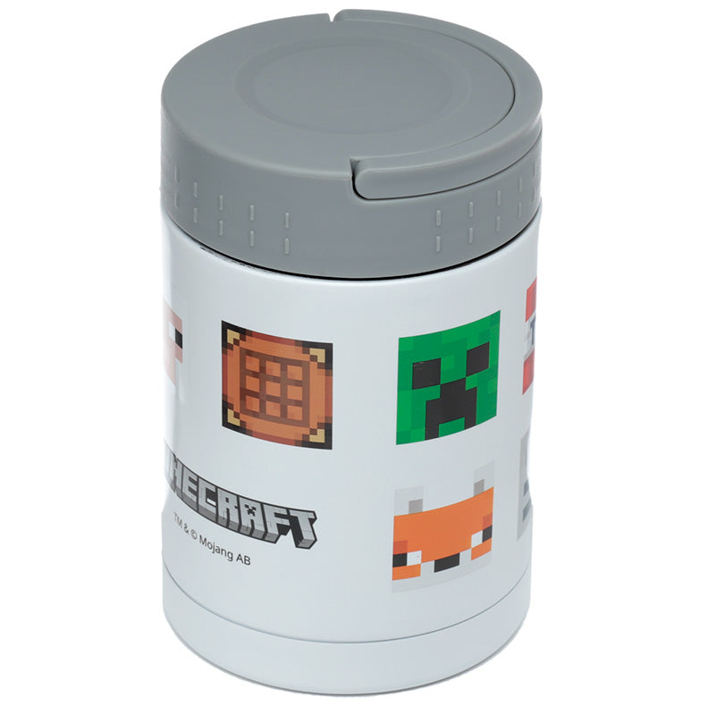 Minecraft Faces Stainless Steel Insulated Food Snack/Lunch Pot 500ml