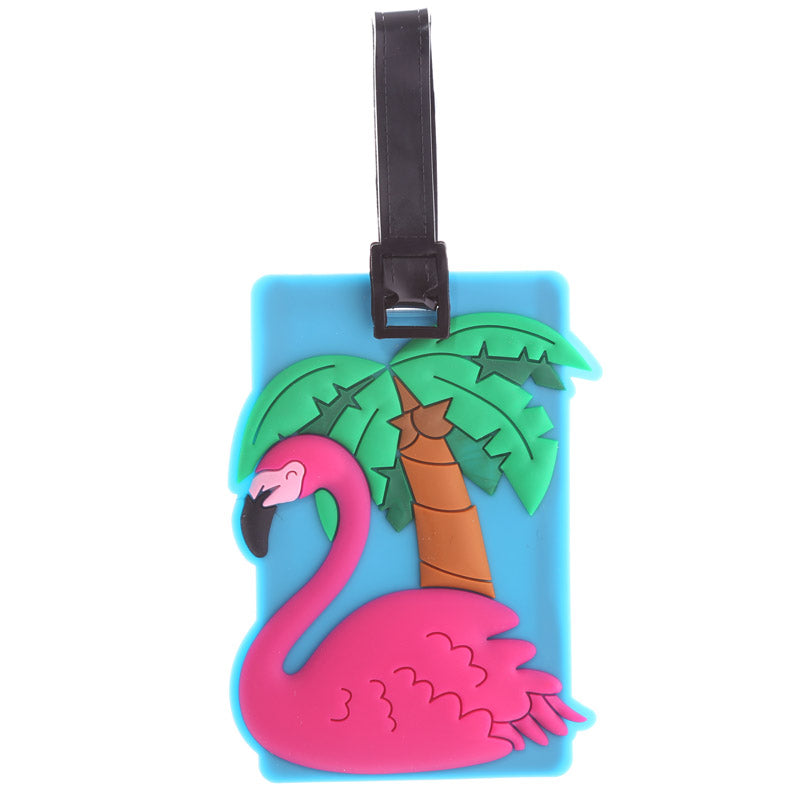 Fun PVC Luggage Tag - Flamingo