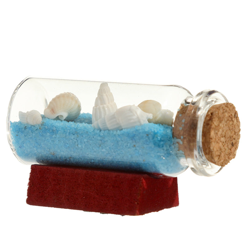 Collectable Seaside Souvenir - Coloured Sand  and  Shells in a Bottle