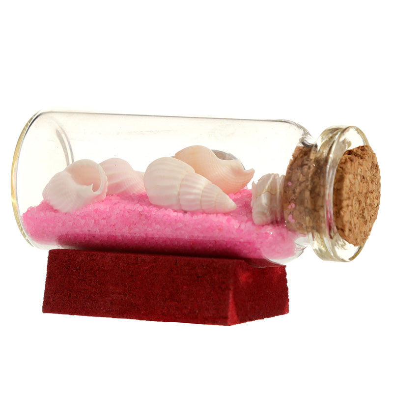 Collectable Seaside Souvenir - Coloured Sand  and  Shells in a Bottle