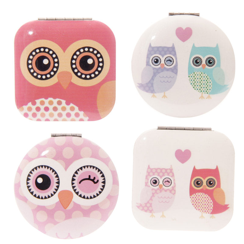 Cute Owl Compact Mirror