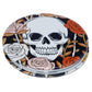 Leatherette Compact Mirror - Skulls  and  Roses