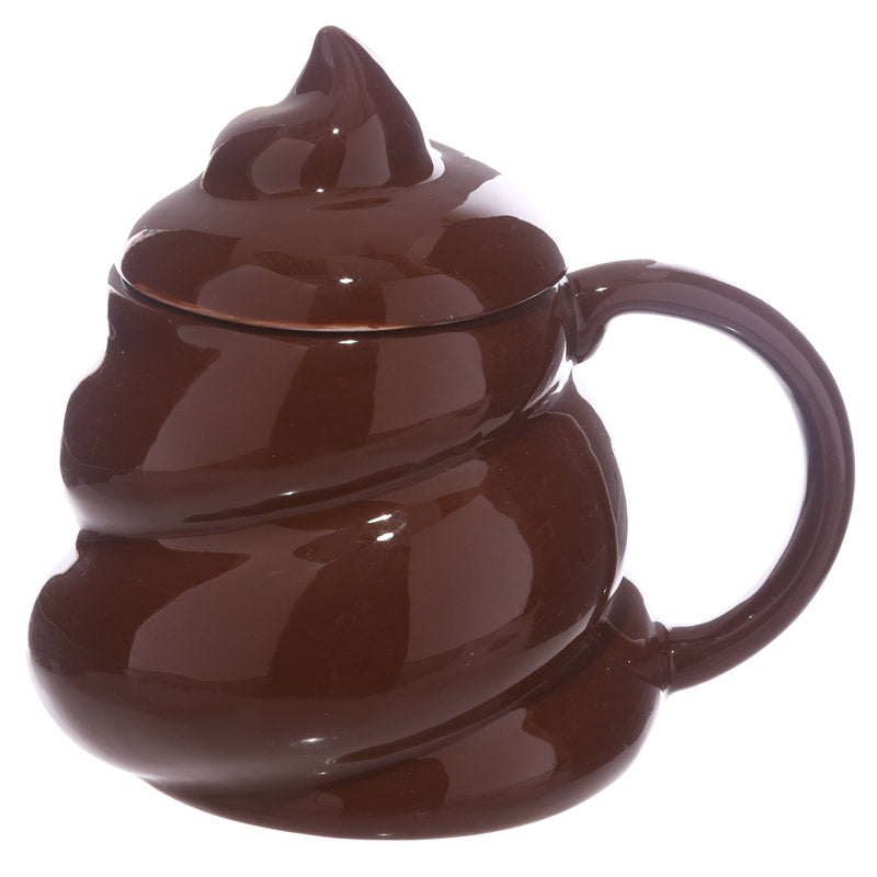 Fun Collectable Ceramic Poop with Lid Emotive Mug