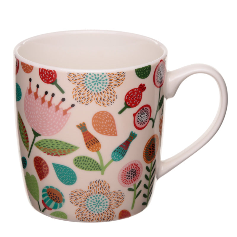 Porcelain Mug - Autumn Falls Floral Design