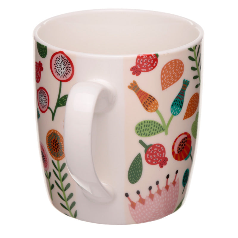 Porcelain Mug - Autumn Falls Floral Design