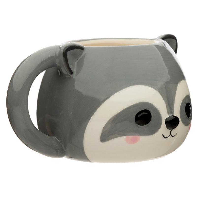 Ceramic Shaped Head Mug - Adoramals Raccoon