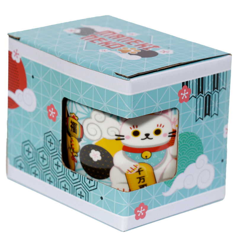 Collectable Porcelain Mug - Maneki Neko Lucky Cat