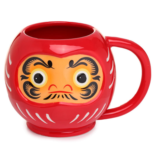 Ceramic Shaped Head Mug - Japanese Daruma