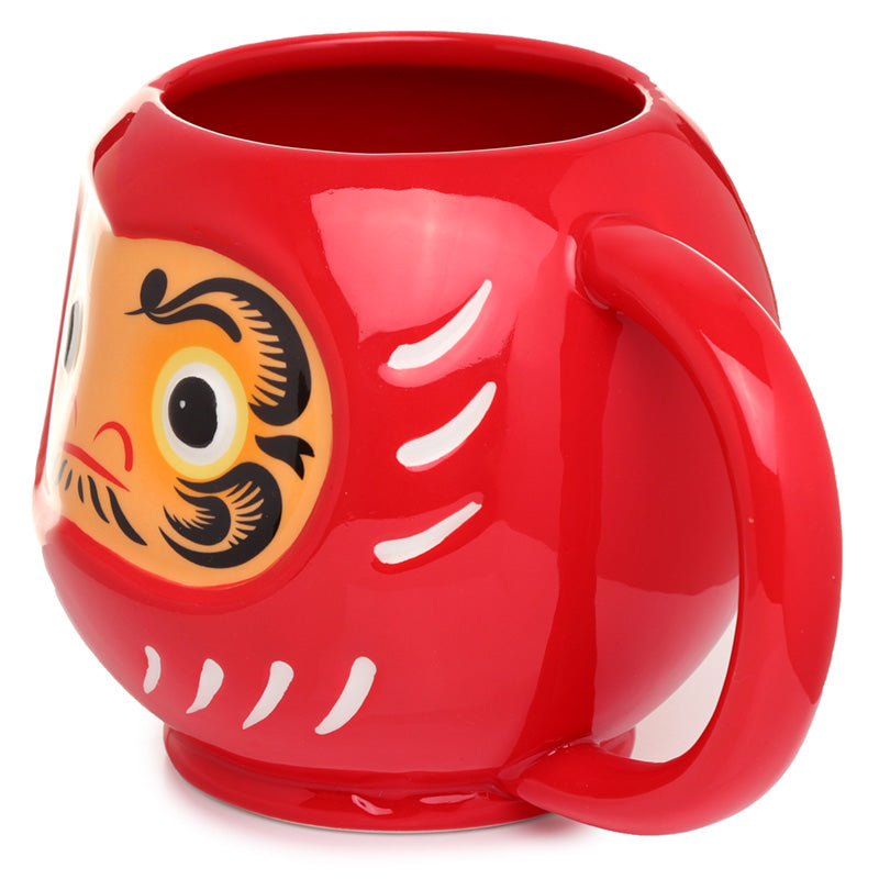 Ceramic Shaped Head Mug - Japanese Daruma