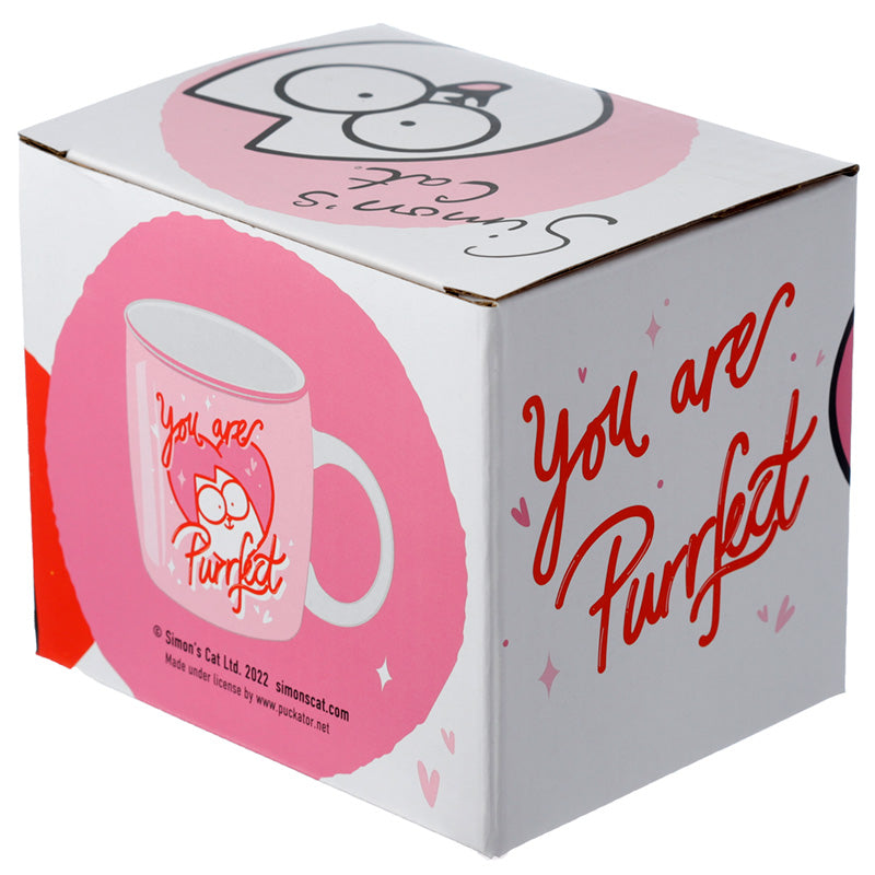 Porcelain Mug - Pink You are Purrfect Valentine's Simon's Cat Porcelain Mug