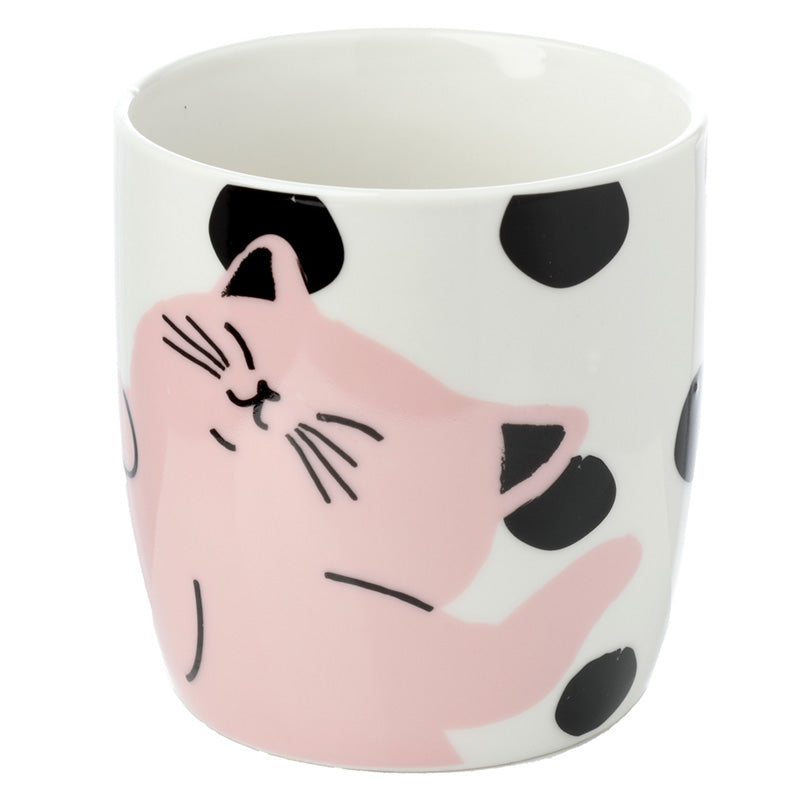 Set of 2 Porcelain Mugs - Cat's Life