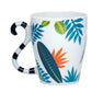 Lemur Spirit of the Night Ceramic Tail Shaped Handle Mug