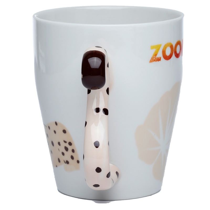 Cheetah Zooniverse Ceramic Tail Shaped Handle Mug