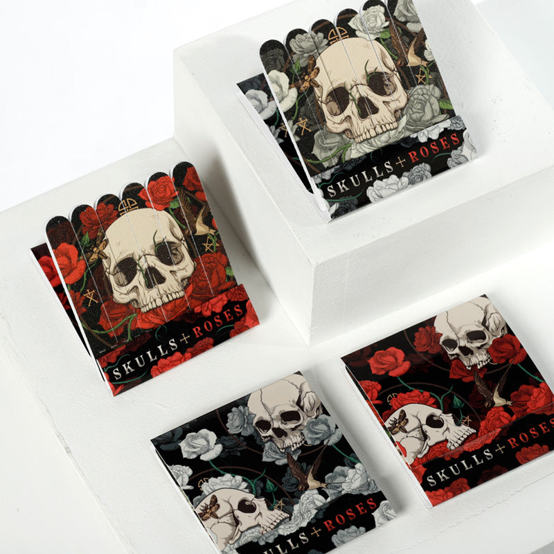 Matchbook Nail File - Skulls and Roses