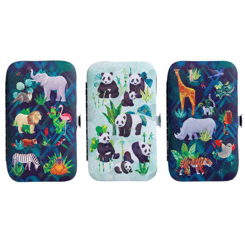 5 Piece Zip Up Shaped Manicure Set - Animal Kingdom