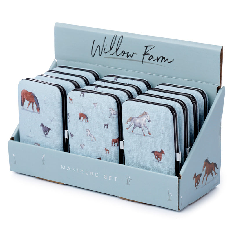 5 Piece Zip Up Shaped Manicure Set - Willow Farm Horses