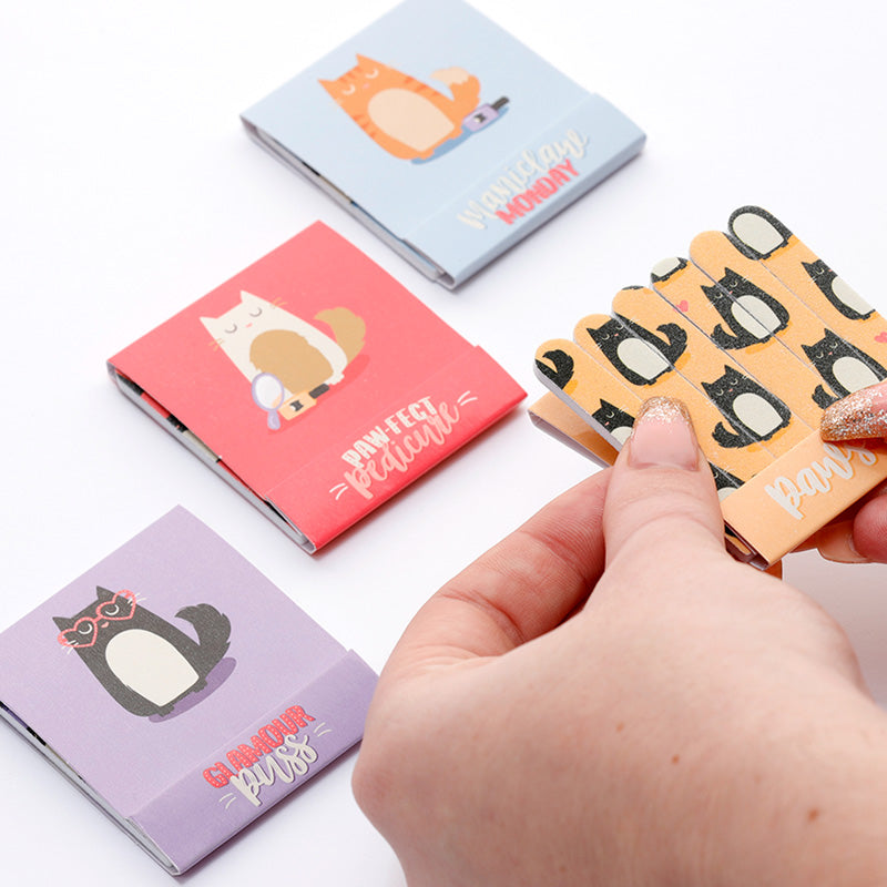 Fun Nail File Matchbook - Cute Cat Design