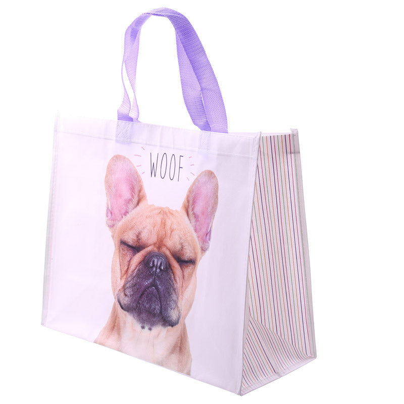 Fun French Bulldog Design Durable Reusable Shopping Bag
