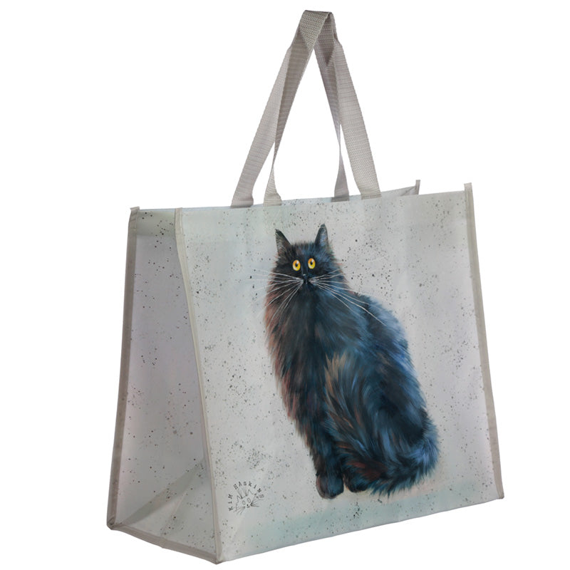 Black Cat Kim Haskins Reusable Shopping Bag