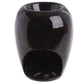 Simple Black High Gloss Bulb Shaped Ceramic Oil Burner