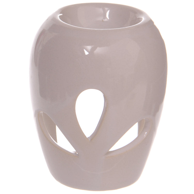 Simple Black High Gloss Bulb Shaped Ceramic Oil Burner