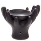 Ceramic Hands Design Dark Glazed Oil Burner