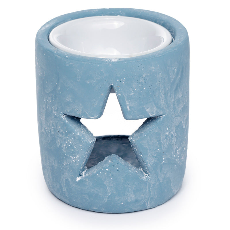 Concrete Christmas Star Blue Eden Oil Burner