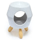 Ceramic White  Abstract Eden Oil Burner with Feet