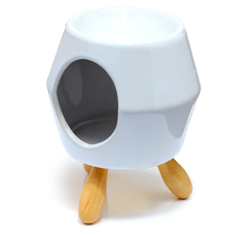 Ceramic White  Abstract Eden Oil Burner with Feet