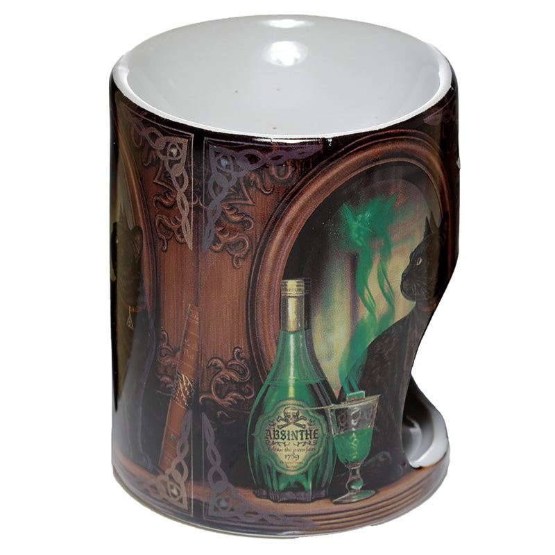 Ceramic Lisa Parker Oil Burner - Absinthe Cat