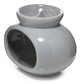 Ceramic Oval Double Dish and Tea Light Oil and Wax Burner - Grey