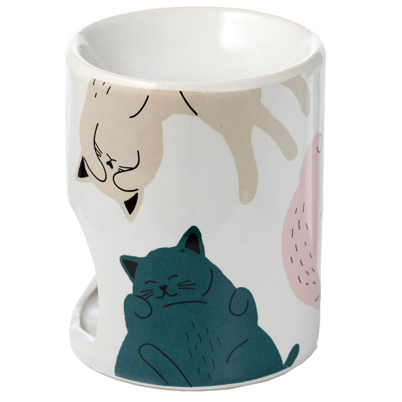 Cats Life Printed Ceramic Oil Burner