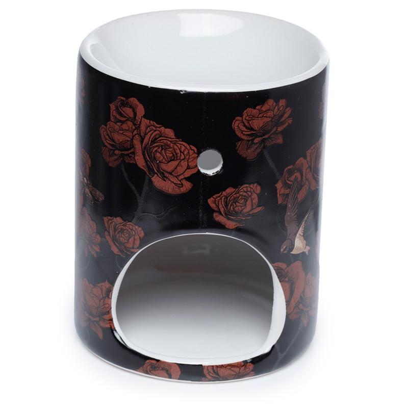 Skulls  and  Roses Printed Ceramic Oil Burner